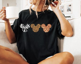 Disney Animal Safari Kingdom Shirt, Mickey Head Cheetah Shirt, Disney Mickey Leopard Shirt, Disney Family Vacation Shirt, Disney Safari Tee