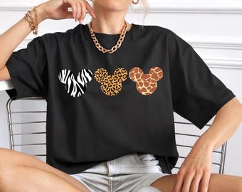 Comfort Colors Disney Animal Safari Kingdom Shirt, Mickey Head Cheetah Shirt, Disney Mickey Leopard Shirt, Disney Family Vacation Shirt