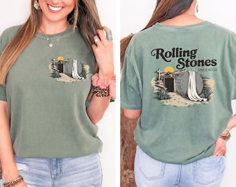Comfort Colors® Rolling Stones Shirt, Trendy Easter Clothing, Jesus Christ Shirt, Gift For Christian, Jesus Christ Shirt, Gift For Religious