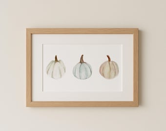 Kürbis Druck Herbst Dekor, Kürbis druckbare Wandkunst, Kürbis Aquarell Malerei, Herbst Wandkunst, Rustikaler Herbst Bauernhaus