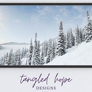 Jackson Hole Samsung Frame TV | Digital Frame Tv Art | Trees Frame Tv | Snow Digital Download Frame TV Art | Winter Art