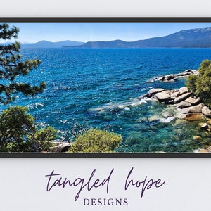 Lake Tahoe California Samsung Frame TV | Wasserrahmen Tv | Digitale Bilderrahmen Tv Kunst | Sommer Digital Download Rahmen TV Kunst | See Kunst |