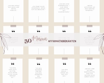 Mom Affirmation Cards - Positive Quotes for Mothers - Self-Love, Mindfulness, Self-Care & Gratitude - Encouragement Cards - PDF