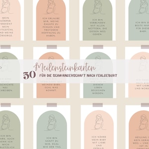 Affirmation cards pregnancy after miscarriage - Positive pregnancy affirmations rainbow baby - encouraging cards for expectant mothers-PDF
