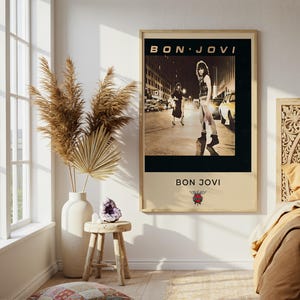 Bon Jovi Poster | Bon Jovi Poster | Rock Musik Poster | Album Cover Poster | Musik Poster Geschenk | Wanddekoration | 4farbig | Wohnkultur
