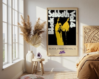 Póster de Black Sabbath / Póster de Black Sabbath Vol. 4 / Póster de música rock / Póster de portada de álbum / Póster de música para regalo / Decoración de pared / 4 colores