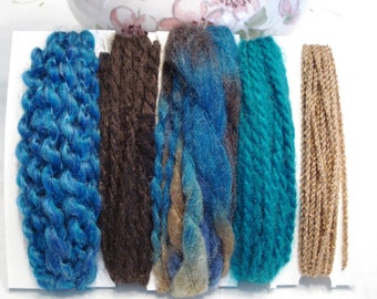 Specialty yarn art fiber embellishment bundle Unicorn Magic