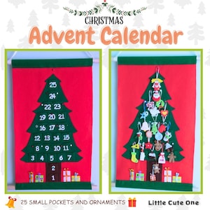 Felt Christmas advent calendar no.18 PDF pattern
