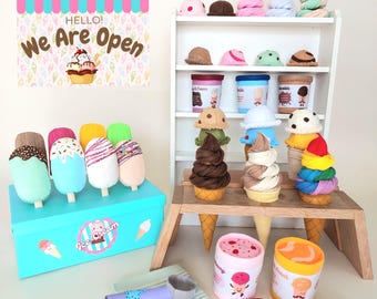 Felt Ice Cream Shop PDF Pattern Bundle – Instant Download (PDF)