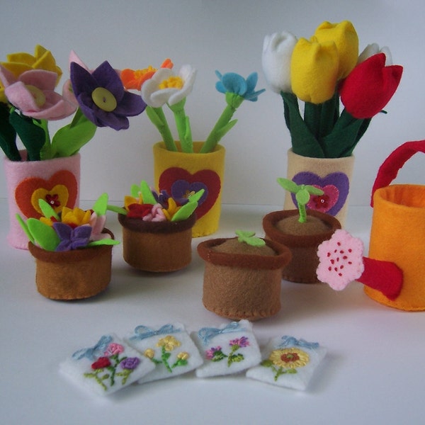 Flower Pot Felt Etsy