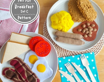 Breakfast Set C  -no.10-  PDF pattern