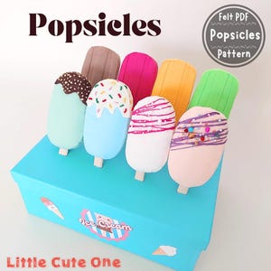 Felt Popsicles Ice Cream -no.42-  PDF pattern