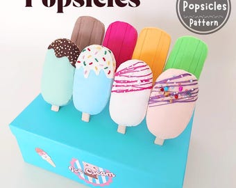 Felt Popsicles Ice Cream -no.42-  PDF pattern