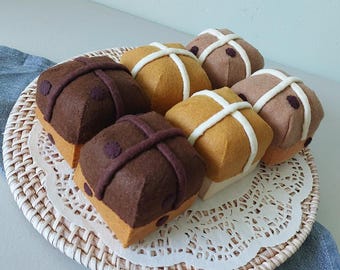 Hot Cross Buns with Easter Banner  -no.04 -  PDF pattern