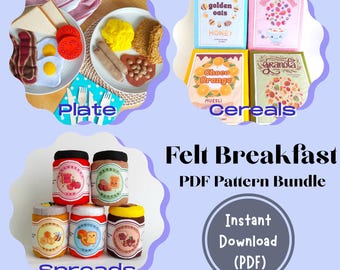 PDF-mönsterpaket för filtfrukost – direktnedladdning (PDF)