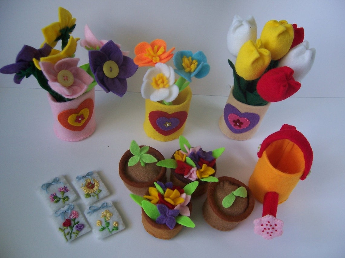 Felt Flower Garden no.16 PDF Pattern Etsy