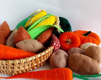 Felt Vegetable Set A - no.35 -  PDF pattern