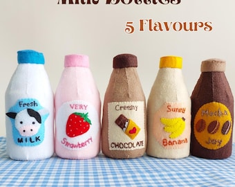 Felt Milk Bottles  -no.37-  PDF pattern