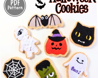 Halloween Felt Cookies – Instant Download (PDF) -no.43-