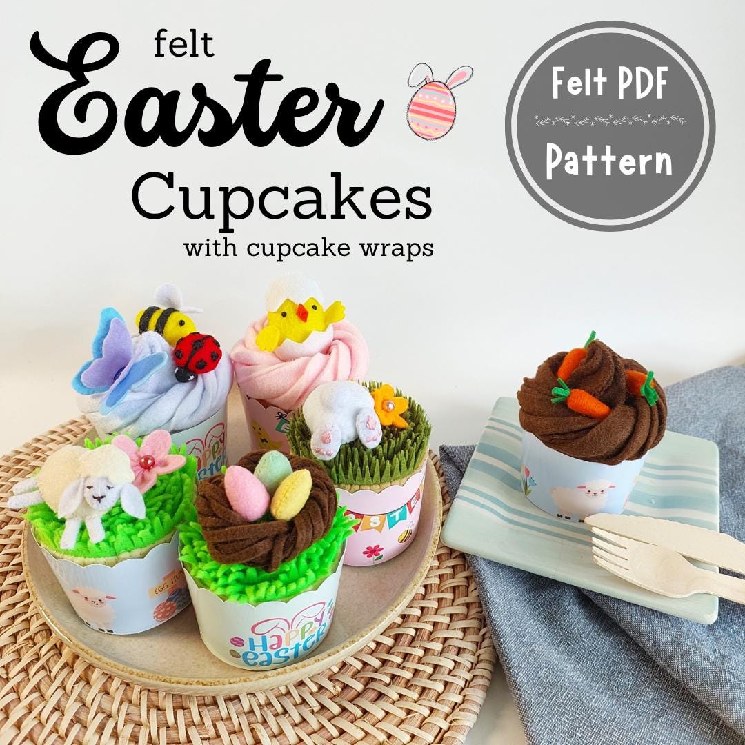 Easter Cup Cakes With Cupcake Wraps -no.09 - PDF Pattern - Etsy