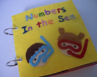 numbers in the sea  -no.17- PDF pattern felt quiet / activity book