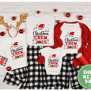 Personalized Christmas Crew 2025 Shirt, Custom Name Family Christmas Shirt, Matching Family Christmas Shirt, Christmas Family Trip Tee Gift