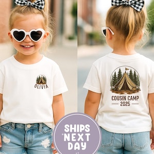 Personalized Cousin Crew Shirt, 2025 Summer Camp Shirt, Kids Family Vacation Tee, Funny Cousin Camp Shirt, Matching Camping Gift Shirt