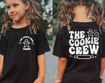 Personalized The Cookie Crew Shirt, Little Baker Shirt, Kids Cookie Crew Shirt, Holiday Cookie Baking Shirt, Kitchen Helper Kids Shirt
