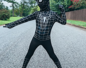 Superhero Suit for Boys - Black Superhero Costume - Kids Superhero Suit - Toddler Superhero Suit - Halloween Cosplay Outfit