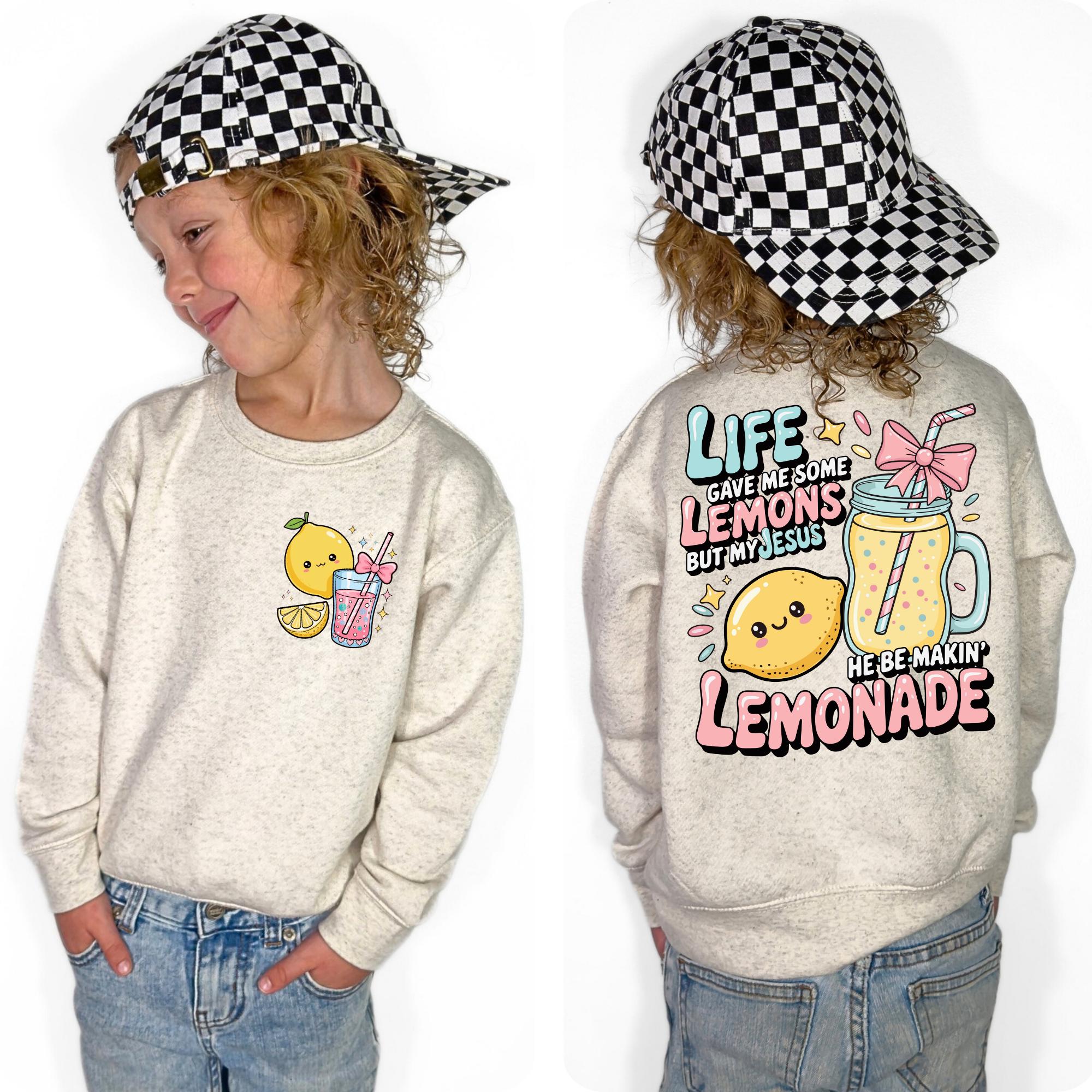 Life Gave Me Lemons Shirt, Cute Lemonade Graphic Shirt, He Be Makin’ Lemonade Hoodie Sweatshirt, Faith Quote Youth Crew, Child of God Shirt