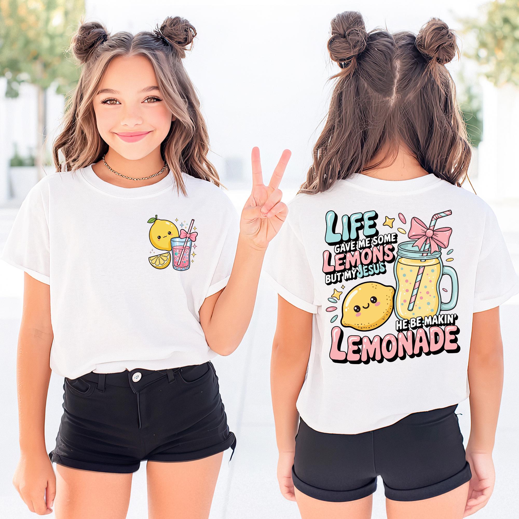 Life Gave Me Lemons Shirt, Cute Lemonade Graphic Shirt, He Be Makin’ Lemonade Hoodie Sweatshirt, Faith Quote Youth Crew, Child of God Shirt