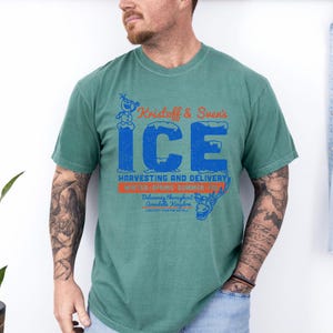 Kristoff och Svens isskördströja, Frozen Arendelle Kingdom-tröja, Olaf och Sven-tröja med grafisk design, retro-tröja med isleveranspresent bild 5