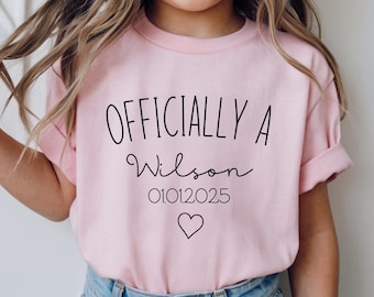 Personalized Adoption Day Bodysuit or Toddler Shirt, Officially Adopted Baby Gift, Official Family Keepsake Tee, Custom Officially Shirt