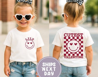 Camiseta personalizada de San Valentín más linda, camiseta del día de San Valentín, camiseta de corazón linda para niños, camiseta de San Valentín para niños pequeños, linda camiseta de San Valentín como regalo
