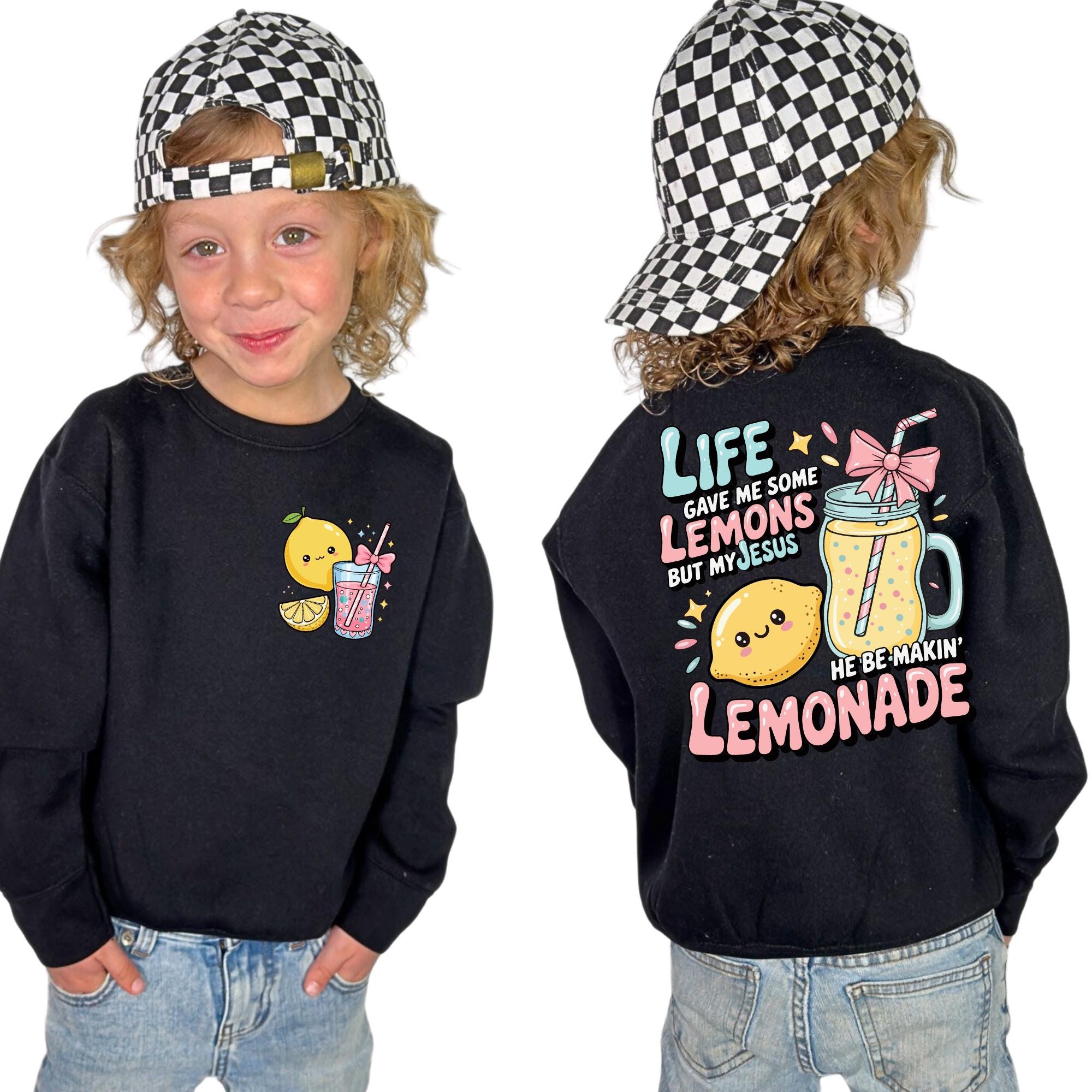 Life Gave Me Lemons Shirt, Cute Lemonade Graphic Shirt, He Be Makin’ Lemonade Hoodie Sweatshirt, Faith Quote Youth Crew, Child of God Shirt