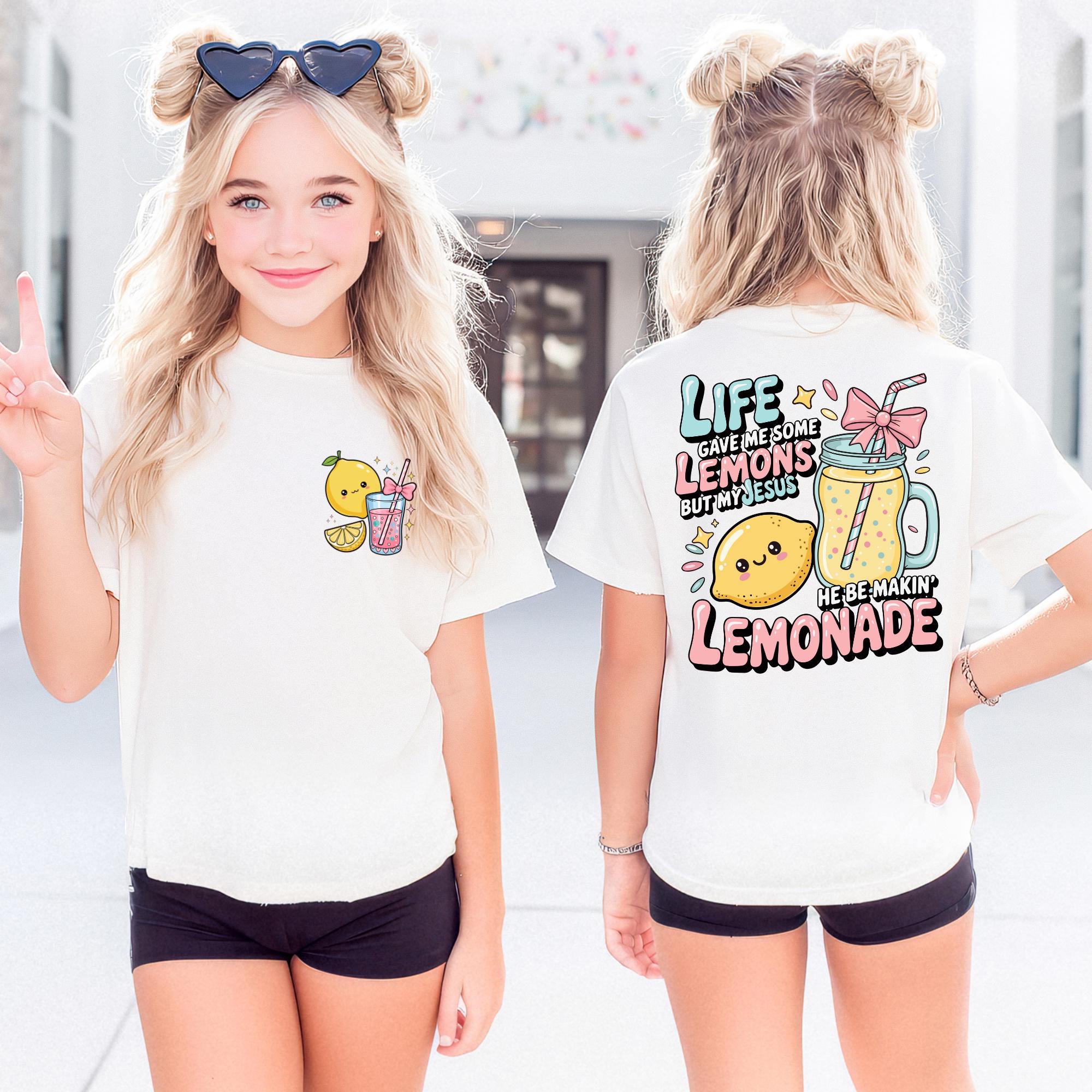 Life Gave Me Lemons Shirt, Cute Lemonade Graphic Shirt, He Be Makin’ Lemonade Hoodie Sweatshirt, Faith Quote Youth Crew, Child of God Shirt