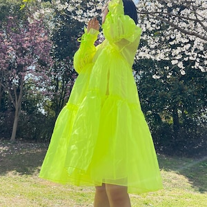 Neon Green Maxi Dress - Etsy