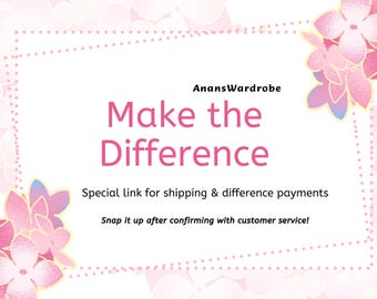 Het prijsverschil dekken | Speciale link voor verzending en verschilbetalingen