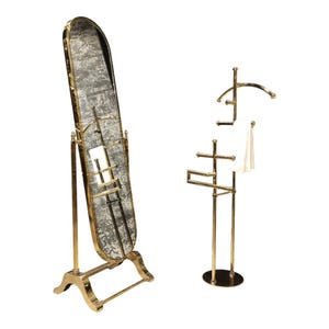 Brass Body Mirror, Standing Hallway Mirror, Luxury Gold Decor, Bedroom Vanity, Modern Full Length Design, Matte Gold, Chrome, Rose