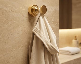 Patère moderne, Porte-manteau en laiton, Cintre en laiton massif, Crochet pour peignoir élégant, Suspension murale pour salle de bain, Porte-manteau mural simple