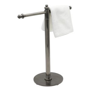 Porte-serviettes élégant en laiton avec support double, support de meuble-lavabo pour une décoration de salle de bain moderne, base carrée faite main sur pied