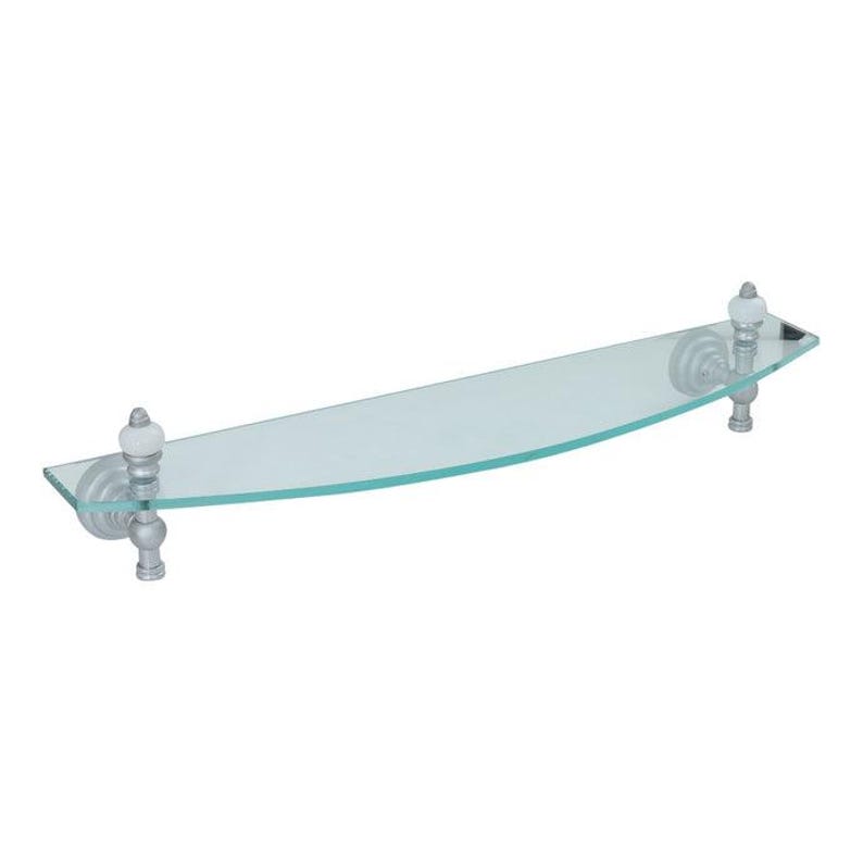 Estantería de pared de cristal, estantería de latón, estante de baño antiguo hecho a mano imagen 7