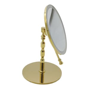 Brass Makeup Mirror, Adjustable Mirror Gold Cosmetic Decor, Standing Bathroom Vanity, Rose, Chrome, Matte Gold