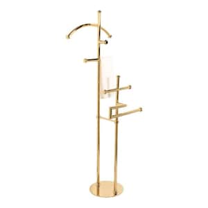 Standing Valet Stand, Modern Cloth Butler, Brass Coat Rack, Brass Clothing Valet, Bedroom Suit Hanger, Handmade Clothes Rack