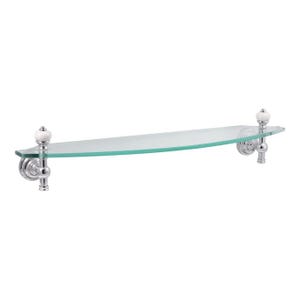 Estantería de pared de cristal, estantería de latón, estante de baño antiguo hecho a mano imagen 8