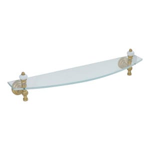 Estantería de pared de cristal, estantería de latón, estante de baño antiguo hecho a mano imagen 11