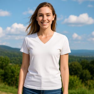 Bella Canvas 3005 T-shirt met V-hals: zacht katoenen blanco zelfgemaakt shirt