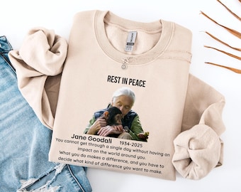 Trend Gift Jane Goodall Tribute Sweatshirt - Wildlife Conservation Tee