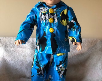 Pijama azul para muñeco de niño de 45 cm.