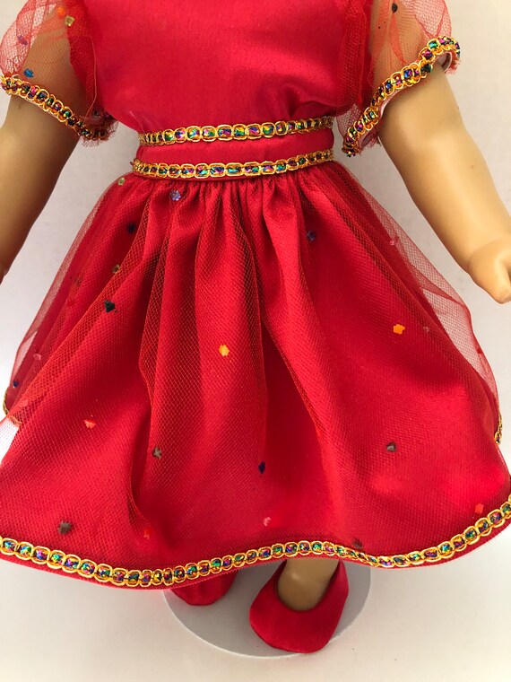 Buy Red Short Holiday Dress With Shoes for 18 Doll Online in India - Etsy
